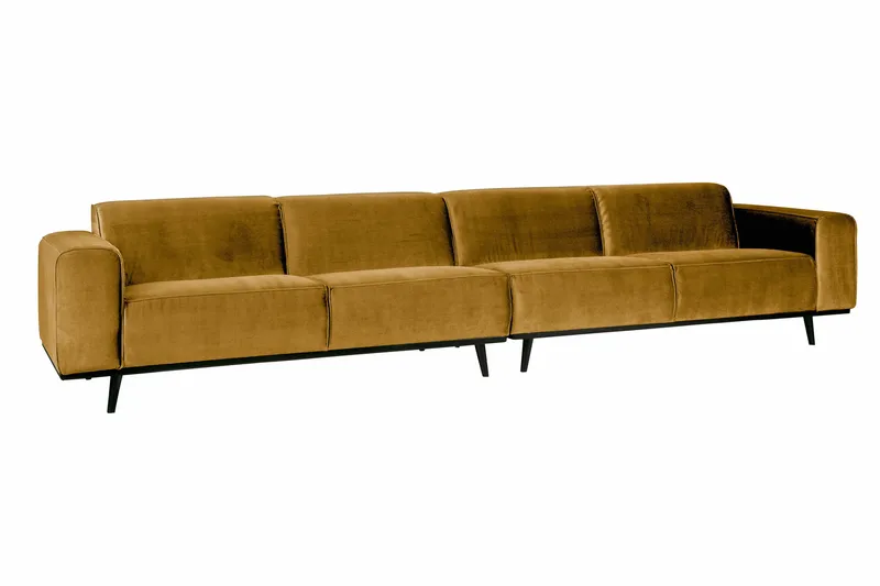 Statement 4-sits Sammetssoffa Large - Honungsgul - Möbler - Soffa - 4 sits soffa