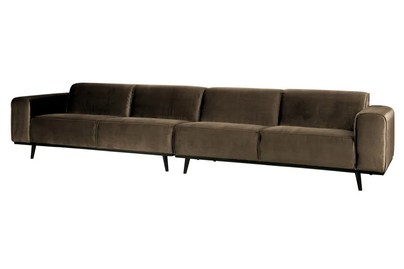 Statement 4-sits Sammetssoffa Large - Taupe - Möbler - Soffa - 4 sits soffa