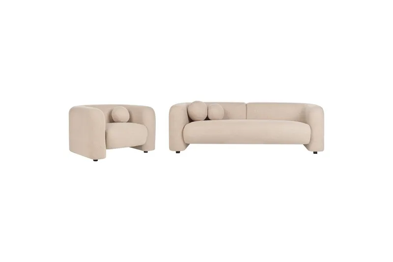 4-sits Soffgrupp Leiren Beige - Beige - Möbler - Soffa - Soffgrupp