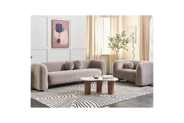 4-sits Soffgrupp Leiren Gråbeige - Gråbeige - Möbler - Soffa - Soffgrupp