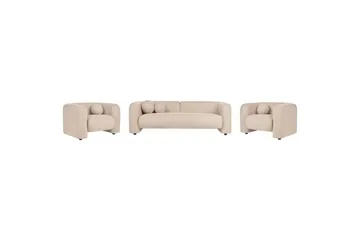 5-sits Soffgrupp Leiren Beige - Beige - Möbler - Soffa - Soffgrupp