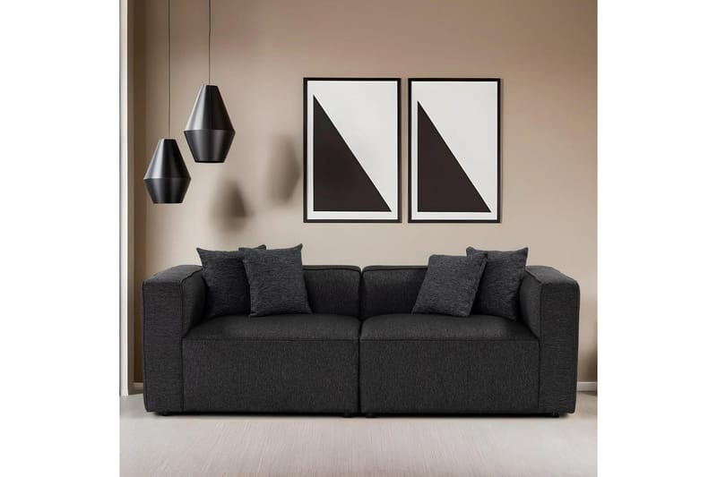 Abbas 2-sits Soffa - Antracit - Möbler - Soffa - Modulsoffor - Komplett modulsoffa