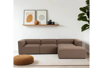 Abbas 4-sits Soffa med Divan - Brun - Möbler - Soffa - Divansoffor & schäslongsoffa