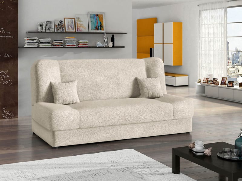 Abron 3-sits Bäddsoffa med förvaring - beige - Möbler - Soffa - Bäddsoffa