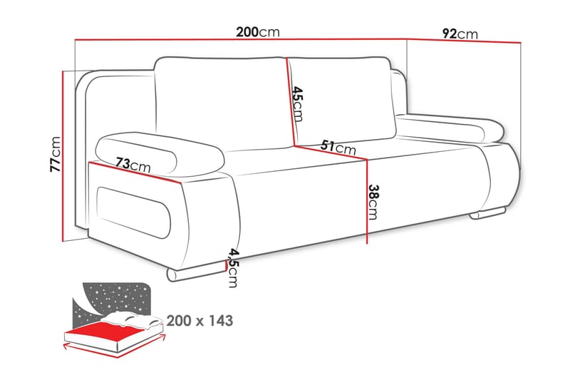 Adelma Soffa 3-sits - Brun - Möbler - Soffa - Sammetssoffa
