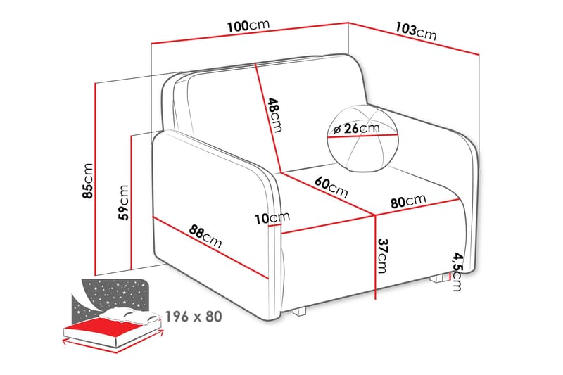 Ajmeri Bäddsoffa 2-sits i Plysch - Beige - Möbler - Soffa - Bäddsoffa