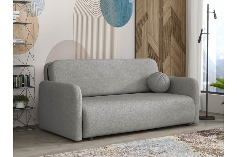 Ajmeri Bäddsoffa 3-sits i Bouclé - Grå - Möbler - Soffa - Bäddsoffa