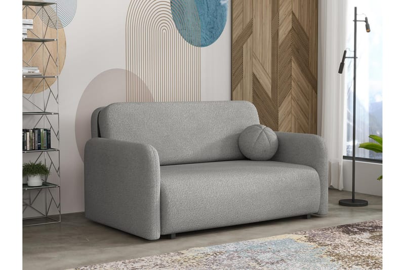 Ajmeri Bäddsoffa 3-sits i Bouclé - Grå - Möbler - Soffa - Bäddsoffa