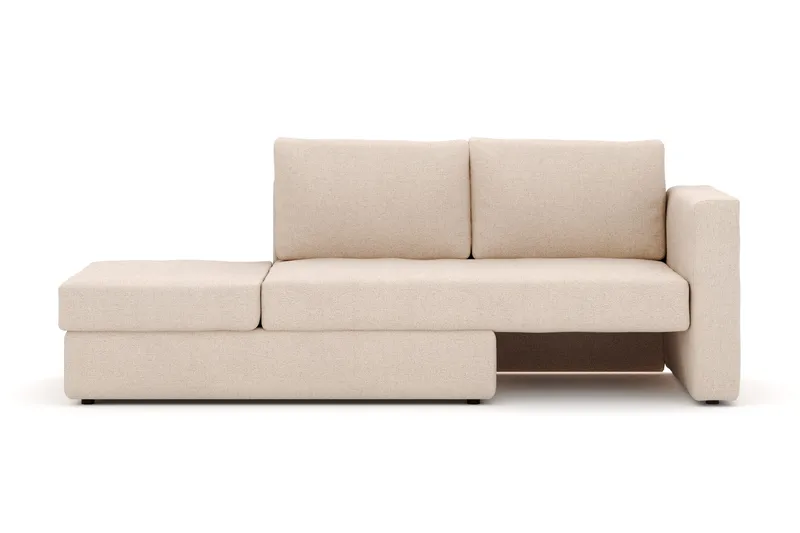 Alnaryd 2-3-sits Bäddsoffa med Fällbart Armstöd - Beige - Möbler - Soffa - Bäddsoffa