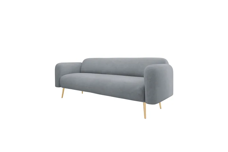 Alros Soffa 3-sits - Grå - Möbler - Soffa - Sammetssoffa