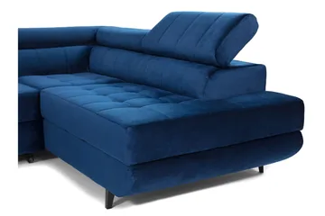 Amshyttan Bäddsoffa m. Schäslong 3-sits - Grå/Grön - Möbler - Soffa - Bäddsoffa