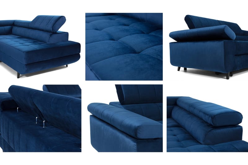 Amshyttan Bäddsoffa m. Schäslong 3-sits - Vit - Möbler - Soffa - Bäddsoffa