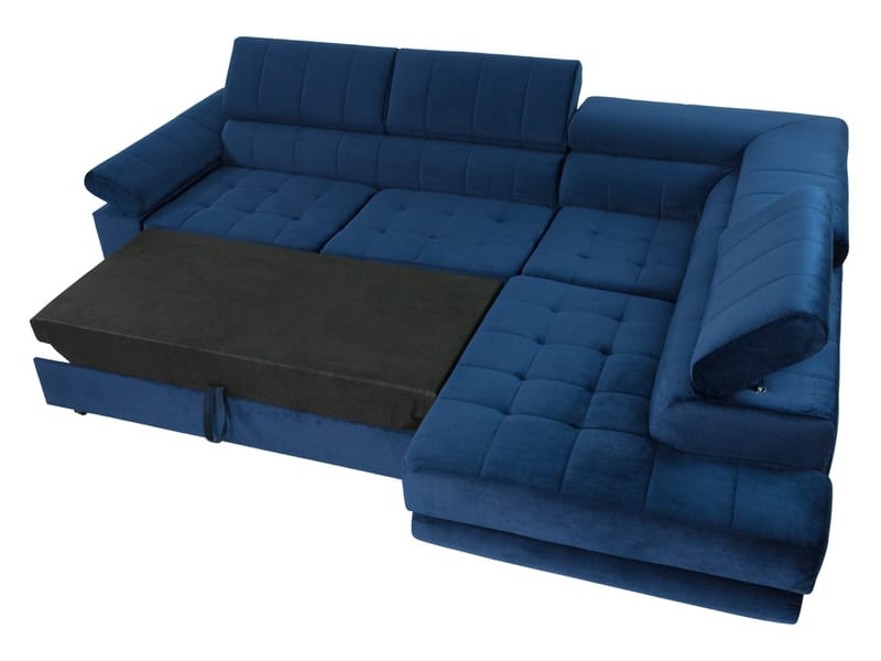 Amshyttan Bäddsoffa med Schäslong 4-sits - Blå - Möbler - Soffa - Bäddsoffa