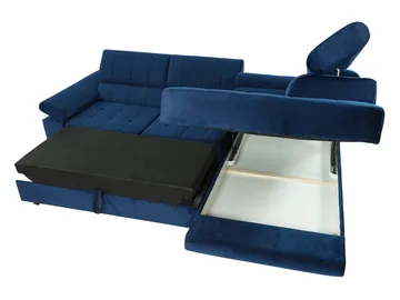 Amshyttan Bäddsoffa med Schäslong 4-sits - Blå - Möbler - Soffa - Bäddsoffa