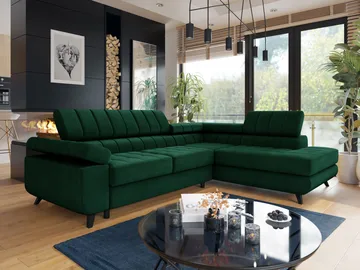 Amshyttan Bäddsoffa med Schäslong 4-sits - Grön - Möbler - Soffa - Bäddsoffa