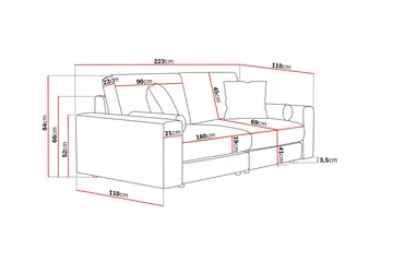 Arken Lyx 3-sits Djup Soffa i Manchester - Brun - Möbler - Soffa - 3 sits soffa