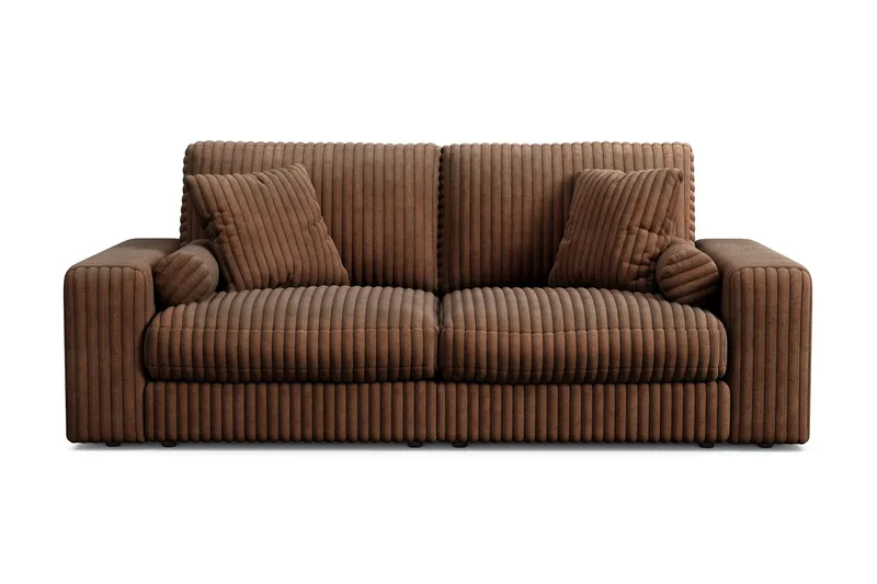 Arken Lyx 3-sits Djup Soffa i Manchester - Mörkbrun - Möbler - Soffa - 3 sits soffa
