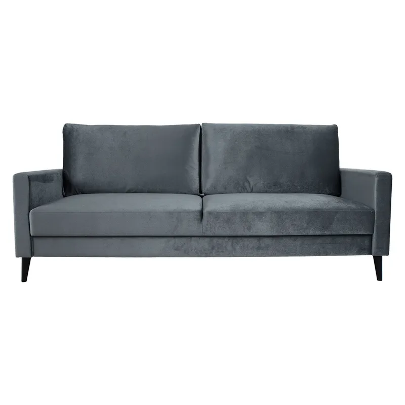 Bäddsoffa Anna med förvaringslåda sammet - grå - Möbler - Soffa - Bäddsoffa