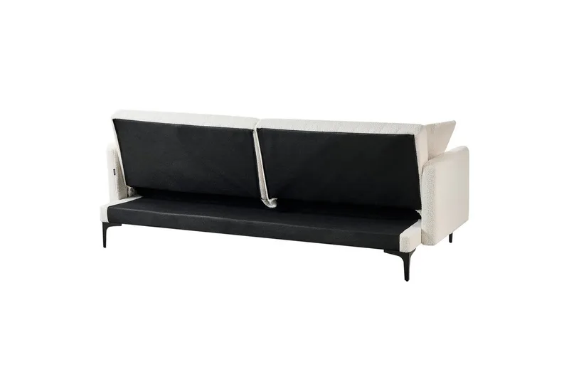 Bäddsoffa Lucan Vit, Svart - Vit, Svart - Möbler - Soffa - 2 sits soffa