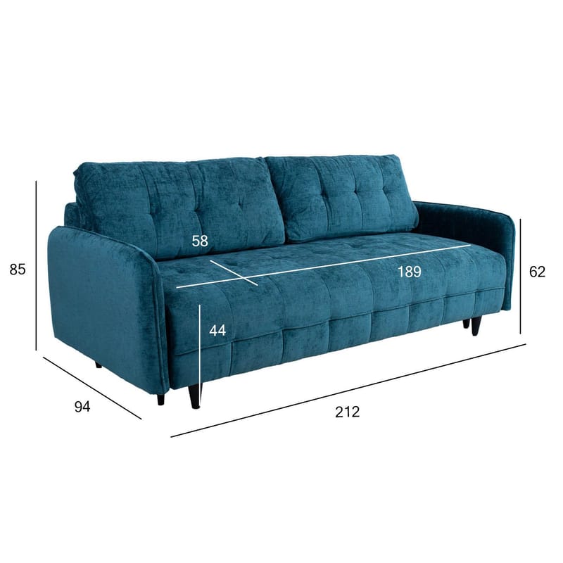 Bäddsoffa Sarita 3-sits - Grön - Möbler - Soffa - Bäddsoffa
