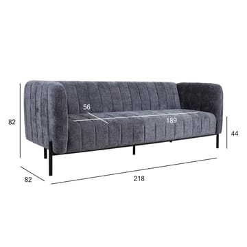 Bäddsoffa Tamika 3-sits - Grå - Möbler - Soffa - Bäddsoffa