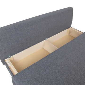 Bäddsoffa Vella med förvaringslåda - Grå - Möbler - Soffa - Bäddsoffa