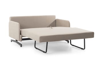 Belfast 2-sits Fällbar Rektangulär Bäddsoffa 140x197 cm i Tyg - Beige - Möbler - Soffa - Bäddsoffa - Bäddsoffa 2 sits