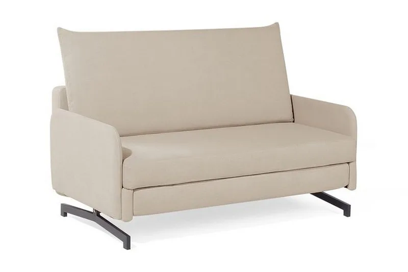 Belfast 2-sits Fällbar Rektangulär Bäddsoffa 140x197 cm i Tyg, Beige