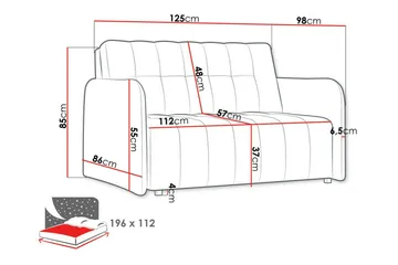 Denegal 2-sits Bäddsoffa - Möbler - Soffa - Bäddsoffa - Bäddsoffa 2 sits