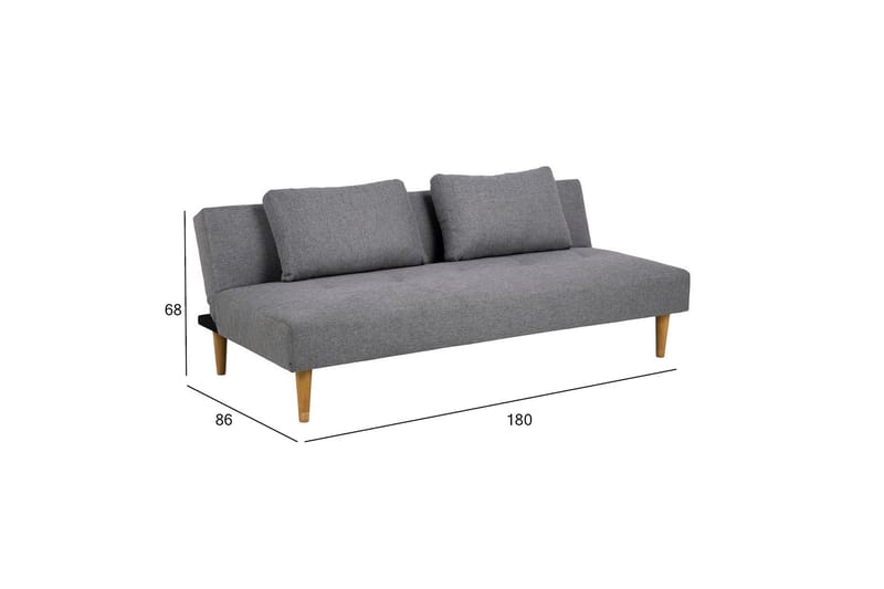 Lucca Bäddsoffa LjusnGrå - M öbler - Soffa - Bäddsoffa - Bäddsoffa 2 sits