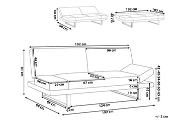 Selekk Bäddsoffa - Blå - Möbler - Soffa - Bäddsoffa - Bäddsoffa 2 sits