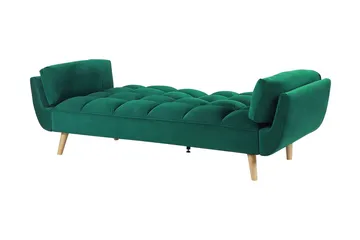 Asaby 3-sits Bäddsoffa - Sammet/Grön - Möbler - Soffa - Bäddsoffa - Bäddsoffa 3 sits