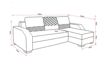 Concetta Bäddsoffa - Grå/Svart - Möbler - Soffa - Bäddsoffa - Bäddsoffa 3 sits