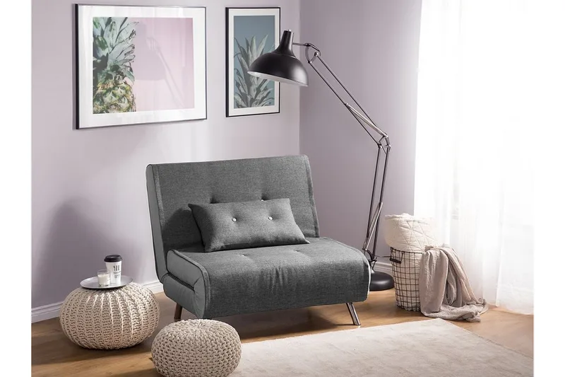Farris Bäddsoffa 100 cm - Grå - Möbler - Soffa - Bäddsoffa - Bäddsoffa 3 sits