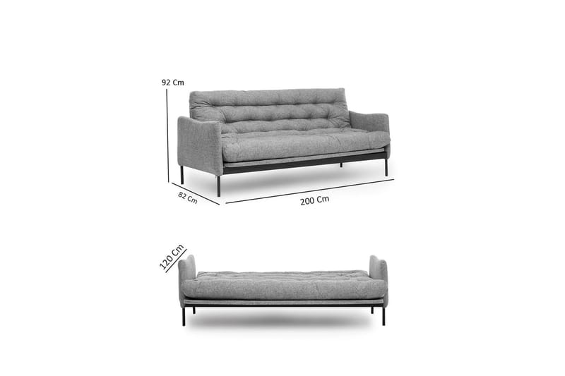 Renge Bäddsoffa - Mörkgrå - Möbler - Soffa - Bäddsoffa - Bäddsoffa 3 sits