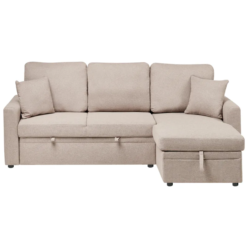3-sits soffa Nassjo Vänstervänd, Ljusbrun