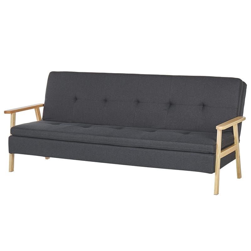 3-sits soffa Tjorn - Mörkgrå, ljust trä - Möbler - Soffa - Bäddsoffa