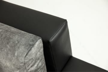 3-sits Vänster L-formad Bäddsoffa med Divan och Förvaring i Tyg - Svart - Möbler - Soffa - Bäddsoffa