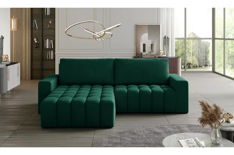 Abonetta Divanbäddsoffa Vänster - Grön - Möbler - Soffa - Bäddsoffa