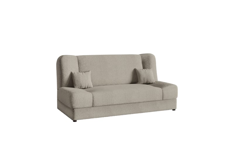 Abron 3-sits Fällbar Bäddsoffa med Förvaring i Bouclé, Beige