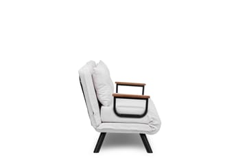 Alfredton 2-sits Bäddbar Fällbar Bäddsoffa i Boucle med Metallben - Vit - Möbler - Soffa - Bäddsoffa