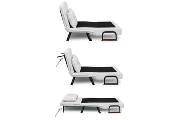 Alfredton 2-sits Bäddbar Fällbar Bäddsoffa i Boucle med Metallben - Vit - Möbler - Soffa - Bäddsoffa