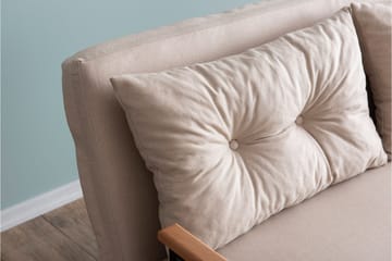 Alfredton 2-sits Bäddbar Fällbar Bäddsoffa i Tyg med Metallben - Ljusbeige - Möbler - Soffa - Bäddsoffa