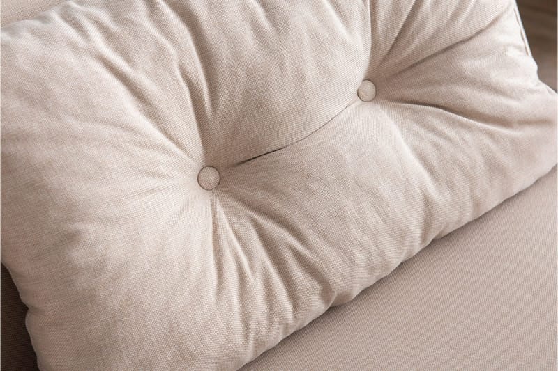 Alfredton 2-sits Bäddbar Fällbar Bäddsoffa i Tyg med Metallben - Ljusbeige - Möbler - Soffa - Bäddsoffa