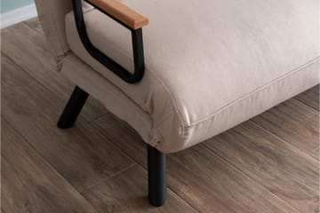 Alfredton 2-sits Bäddbar Fällbar Bäddsoffa i Tyg med Metallben - Ljusbeige - Möbler - Soffa - Bäddsoffa