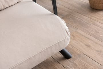 Alfredton 2-sits Bäddbar Fällbar Bäddsoffa i Tyg med Metallben - Ljusbeige - Möbler - Soffa - Bäddsoffa