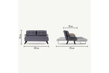 Alfredton Bäddsoffa - Mörkgrå - Möbler - Soffa - Bäddsoffa