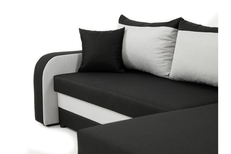 Alvared 3-sits Hörnbäddsoffa Universal - Grå/Röd - Möbler - Soffa - Bäddsoffa