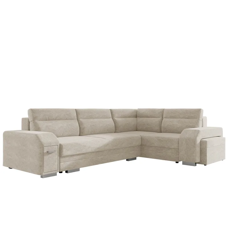Alvares 4-sits Hörnbäddsoffa med förvaring - Beige - Möbler - Soffa - Bäddsoffa