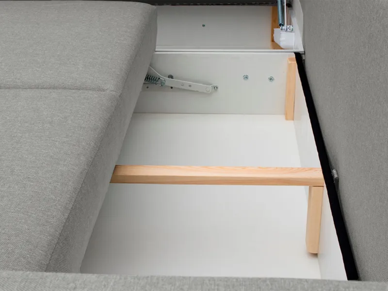 Alvares 4-sits Hörnbäddsoffa med förvaring - Beige - Möbler - Soffa - Bäddsoffa